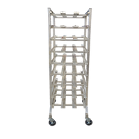Omcan USA 9-Layer Mobile Stainless Steel Can Rack for #5 & #10 Cans