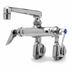 Thumbnail image #1 for T&S Brass B-0243 Wall-Mount Sink Mixing Faucet with 6-Inch Cast Swivel Spout and Lever Handles