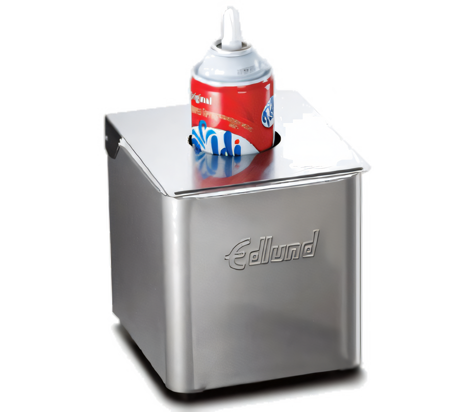 Product image #1 for 1/6 Size Stainless Steel Cold Pan Box with Hinged Lid and Hole, White Insert