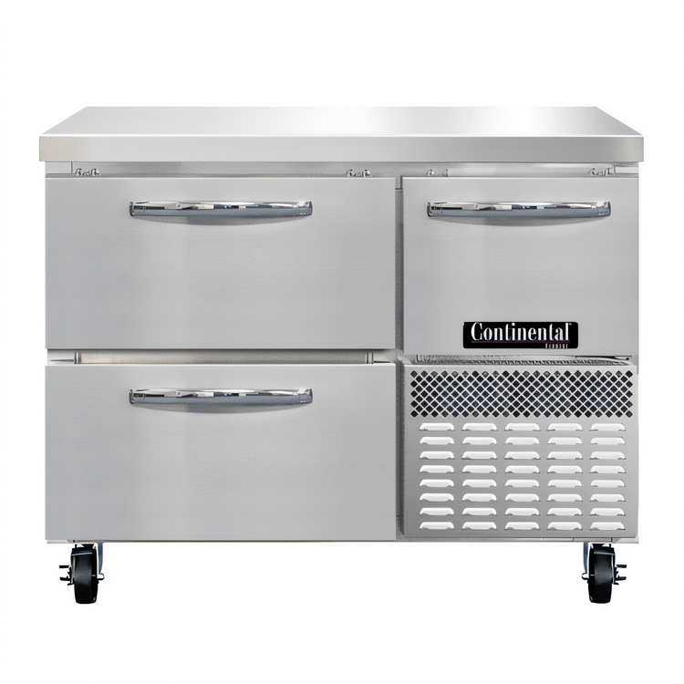 Product image #1 for Continental Refrigerator FA43SN-D 43" Shallow Depth 2-Section Worktop Freezer with Drawers