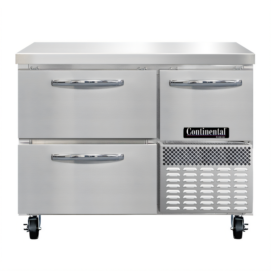 Product image #1 for Continental Refrigerator FA43SN-D 43" Shallow Depth 2-Section Worktop Freezer with Drawers