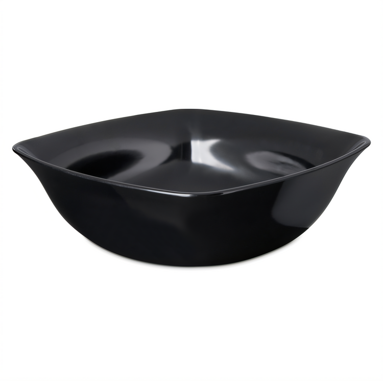 Product image #1 for Carlisle 5 Quart Black Flared Square Melamine Display Bowl, 11.75 Inch