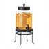 Thumbnail image #1 for Cal-Mil SoHo 2 Gallon Glass Beverage Dispenser with Black Frame, Ice Chamber, Spigot and Drip Tray