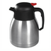 Thumbnail image #1 for Winco 40 Oz (1.2 Liter) Stainless Steel Double-Wall Insulated Carafe with Push-Button Top