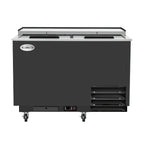 Thumbnail image #1 for Koolmore KM-GF50-BK 50-Inch Commercial Glass Froster, 14 Cu. Ft., Black Steel, Top Sliding Door