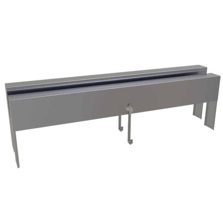 Product image #1 for Glastender DSRC-47 Double Speed Rail Locking Cover, 47 Inch, Stainless Steel