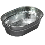 Thumbnail image #1 for American Metalcraft MTUB69 32 oz. Oval Galvanized Tin Cooling Tub with Side Handles Case of 24
