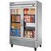 Thumbnail image #1 for True 2-Section Reach-In Glass Door Freezer, Stainless Steel, Self-Contained, -10°F