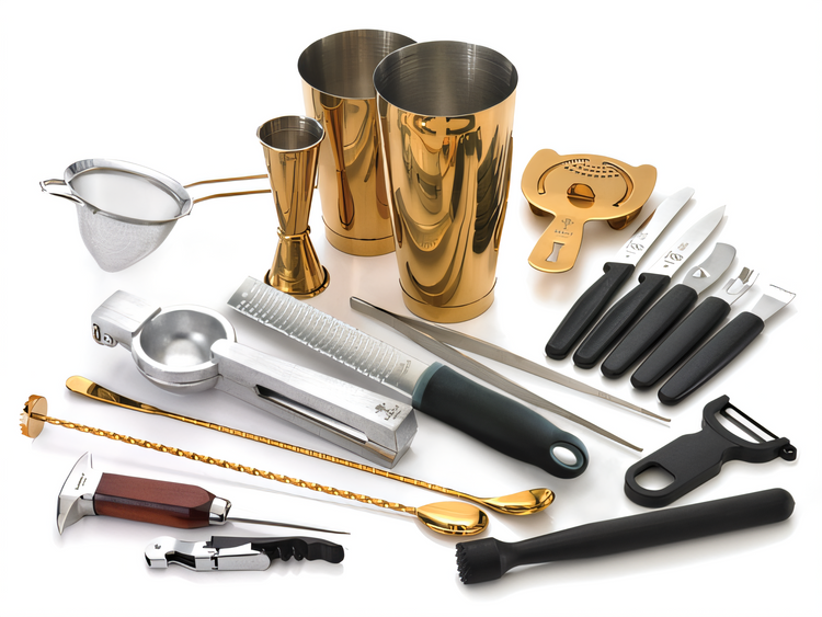 Product image #2 for Barfly Deluxe 18-Piece Gold-Plated Mixology Set