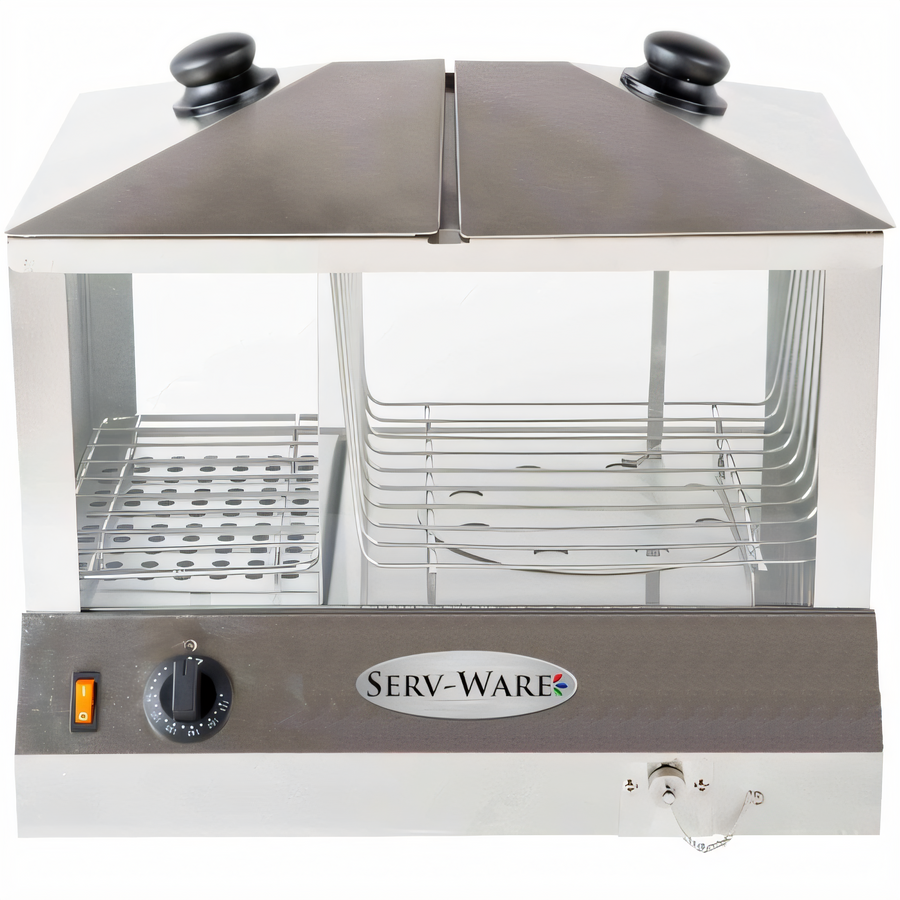 Product image #1 for Serv-Ware Side-by-Side Electric Hot Dog Steamer, 100 Hot Dogs / 48 Buns