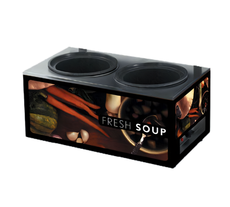 Product image #1 for Vollrath Cayenne Twin Well Soup Merchandiser Base Only with Tuscan Graphics