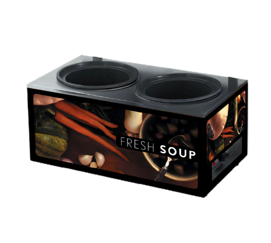 Product image #1 for Vollrath Cayenne Twin Well Soup Merchandiser Base Only with Tuscan Graphics