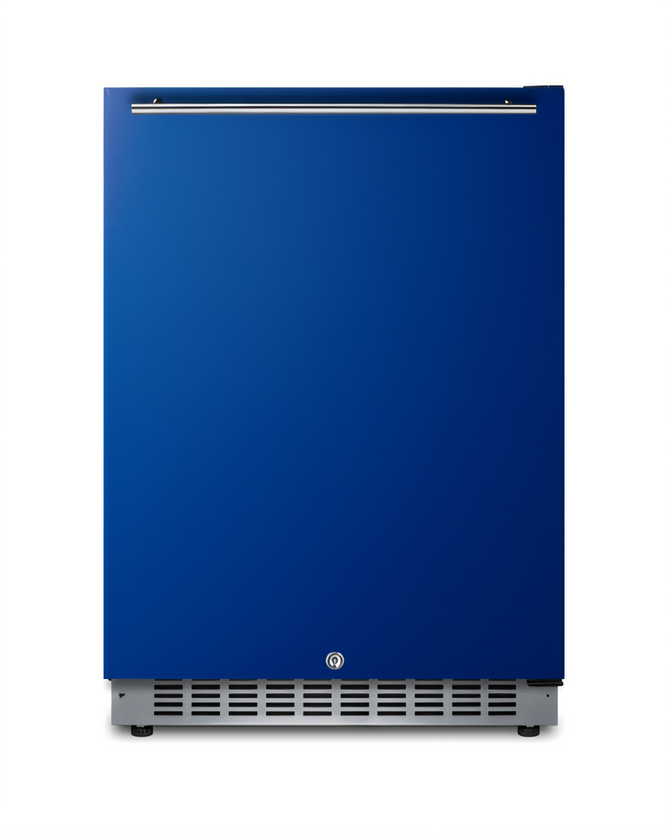 Product image #1 for Summit Appliance 24-Inch ADA Compliant Undercounter All-Refrigerator with Cobalt Blue Door, Frost-Free, 4.8 Cu. Ft.