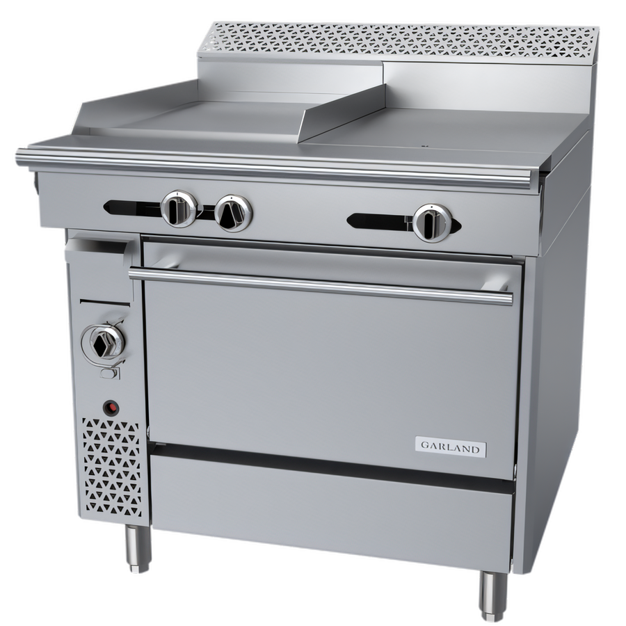 Product image #1 for Garland Cuisine Series Heavy Duty 36-Inch Natural Gas Combination Top Range with Thermostatic Griddle, Hot Top, and Convection Oven