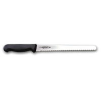 10-Inch Serrated Slicer Knife with Black Polypropylene Handle