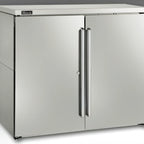 Thumbnail image #1 for Perlick Corporation Top Shelf DBN40 Narrow Door Back Bar Dry Storage Cabinet, 40-Inch, Two-Section, Non-Refrigerated