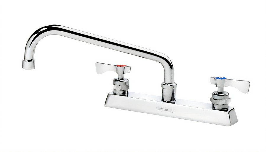 Product image #1 for Krowne Royal Series Deck Mount Manual Faucet with 10-Inch Swing Spout