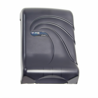 John Boos Wall-Mounted Manual Folded Paper Towel Dispenser, Black Plastic