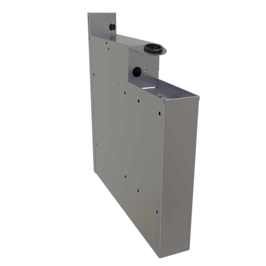 Product image #1 for Glastender Extra Deep Stainless Steel Underbar Soda Gun Holder with Integral Drip Pan, 4"W x 24"D x 25"H