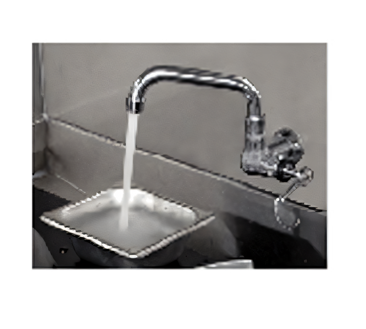 Product image #1 for Town Equipment Manual Wall/Splash-Mount Pot Filler Faucet with 6-Inch Swivel Spout and Wrist Handle
