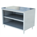 Thumbnail image #1 for 18-Inch x 30-Inch Enclosed Base Open Front Stainless Steel Dish Cabinet with Adjustable Shelf