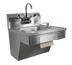 Thumbnail image #1 for John Boos Pro-Bowl ADA Wall-Mount Stainless Steel Hand Sink with Gooseneck Faucet, 14 x 16 x 5 Inch Bowl