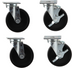 Thumbnail image #1 for Vulcan 5-Inch Shelf Caster Set with 2 Locking Casters