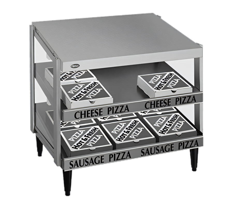 Product image #1 for Hatco Glo-Ray Countertop Pass-Thru Pizza Warmer with Double Slant Shelf and Incandescent Lighting, 24 Inch x 18 Inch