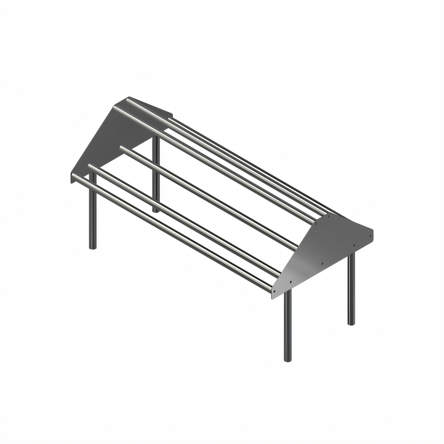 Product image #1 for John Boos 108-Inch Double-Sided Tubular Stainless Steel Sorting Shelf for Soiled Dish Tables
