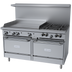 Thumbnail image #1 for Garland G Starfire Pro 60-Inch Gas Restaurant Range with 4 Open Burners, 36-Inch Griddle, and 2 Standard Ovens
