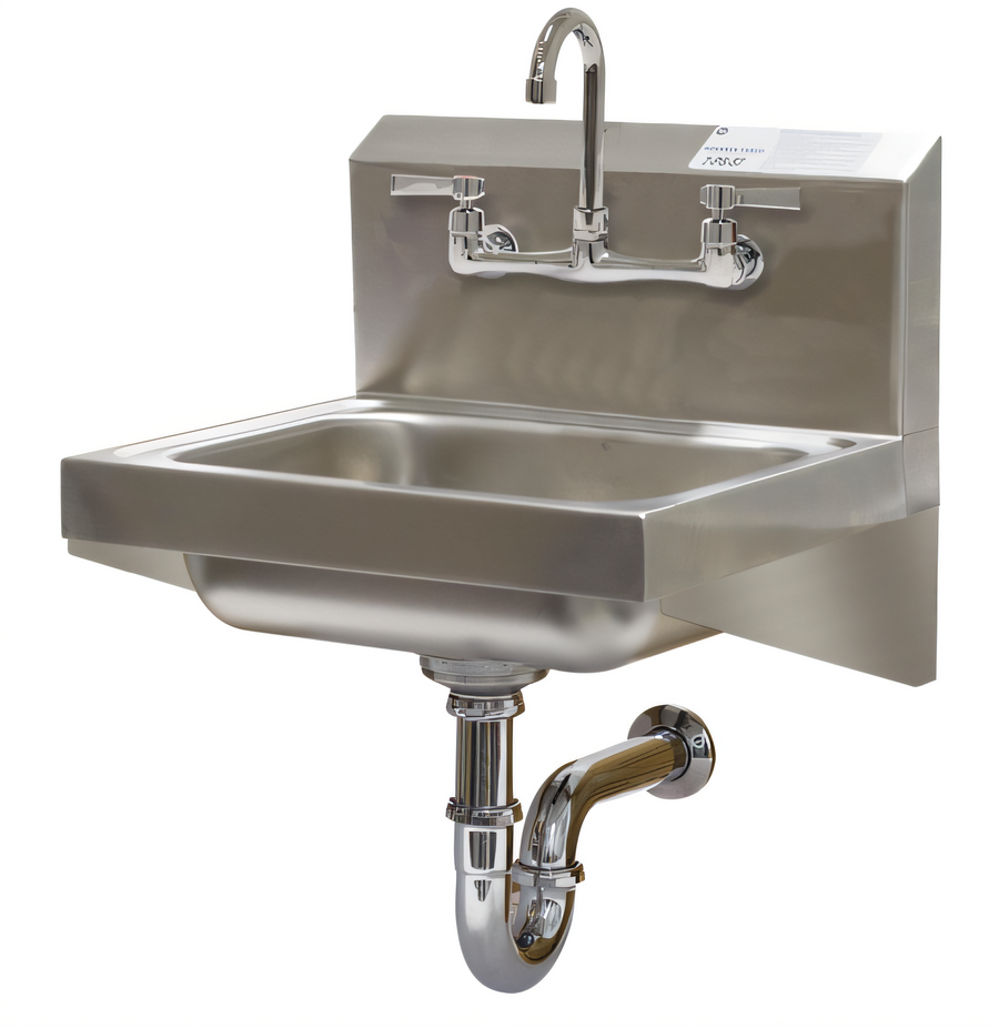 Product image #1 for Advance Tabco Wall-Mounted 304 Stainless Steel Hand Sink with 14 x 10 x 5 Bowl and Gooseneck Faucet