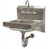 Thumbnail image #1 for Advance Tabco Wall-Mounted 304 Stainless Steel Hand Sink with 14 x 10 x 5 Bowl and Gooseneck Faucet