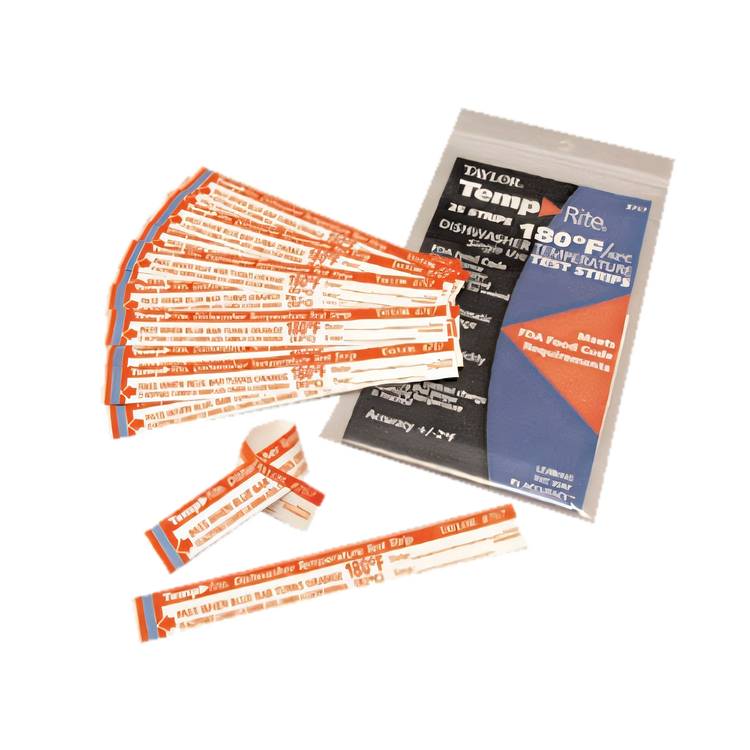 Product image #1 for TempRite 180°F Dishwasher Temperature Test Strips, 25 Strips per Pack