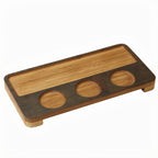 Thumbnail image #1 for American Metalcraft BWF3 Carbonized Bamboo Pairing Flight Board with 2-3/8-Inch Circle Cutouts Case of 8