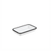 Thumbnail image #1 for Rectangular Melamine Platter with Black Rim, White, 6-7/8 x 4-1/4 Inches