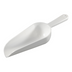 Thumbnail image #1 for Bar Maid 6 oz White Polyethylene Round Bowl Bar Scoop with Hole Handle