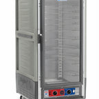 Thumbnail image #1 for Metro C5 Insulation Armour C537-CFC-U-GY Mobile 3/4-Height Heated Holding & Proofing Cabinet, Clear Door, 14 Sheet/26 Hotel Pan Capacity