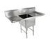 Thumbnail image #1 for John Boos B-Series 1-Compartment Stainless Steel Sink with 2 Drainboards and 10-Inch Backsplash, 57-1/4 Inch W