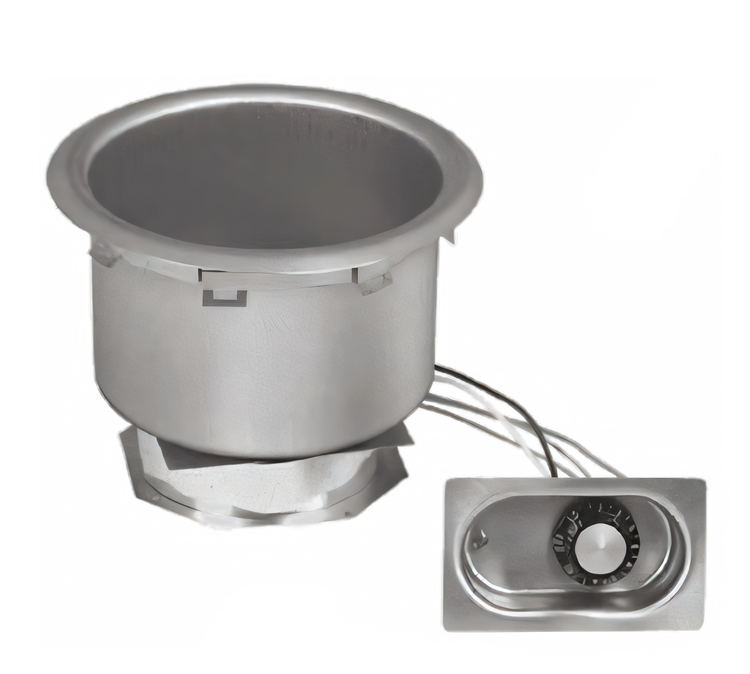 Product image #1 for 7-Quart Drop-In Round Electric Food Warmer with Drain, Infinite Control, 240V