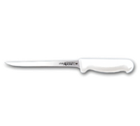 Advantage Series 8-Inch Stiff Narrow Straight-Edge Fillet/Boning Knife with White Polypropylene Handle