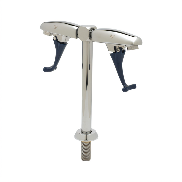 Product image #1 for T&S Brass 12-Inch Deck Mount Double Pedestal Glass Filler Faucet with 1/2-Inch NPT Male Shank