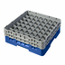 Thumbnail image #2 for Cambro Camrack Full Size 49-Compartment Glass Rack with 2 Soft Gray Extenders, Blue