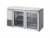 Thumbnail image #1 for True Two-Section Back Bar Cooler with Glass Hinged Doors, 60-1/8 Inch Wide, Stainless Steel