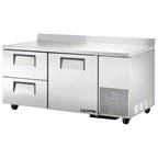 Thumbnail image #1 for True Mfg. - General Foodservice TWT-67D-2-HC 67-Inch Deep Worktop Refrigerator, 1 Door, 2 Drawers, Stainless Steel, Self-Contained