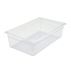 Thumbnail image #1 for Winco Poly-Ware SP7106 Full-Size Clear Polycarbonate Food Pan, 5-1/2 in. Deep, -40°F to 210°F Case of 12