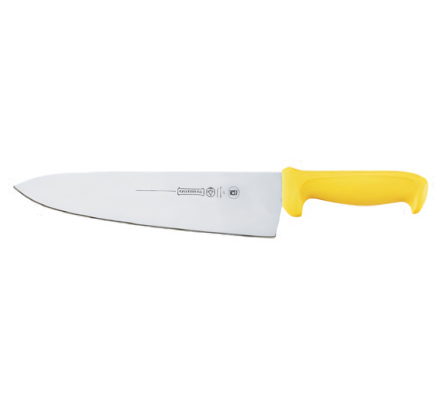 Product image #1 for Mundial 10-Inch Stamped Chef's Knife with High-Carbon Blade and Yellow Polypropylene Handle