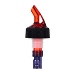 Thumbnail image #1 for Spill-Stop 789-25 Liquor Pourer, 1-1/8 oz, Plastic, Red with Black Collar