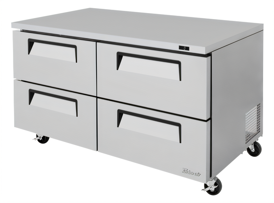 Product image #1 for Turbo Air Super Deluxe 60-Inch Two-Section Undercounter Drawer Freezer with 4 Drawers, Rear-Mount Self-Contained Refrigeration