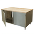 Thumbnail image #1 for BK Resources Dual-Access Chef Table with Hard Maple Top and Stainless Steel Cabinet Base, 48W x 36D