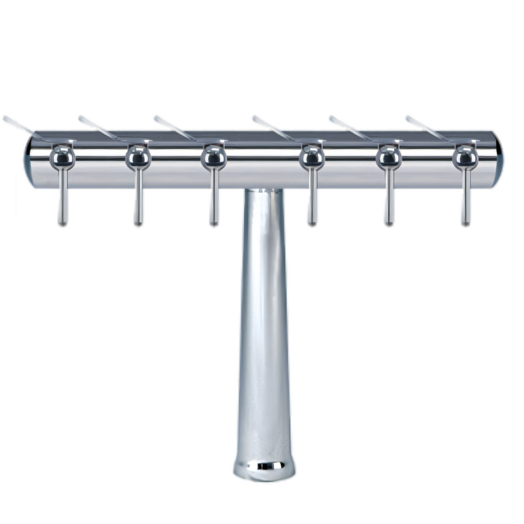 Product image #1 for Havana 6-Faucet Countertop Air-Cooled Wine Font with Chrome Finish